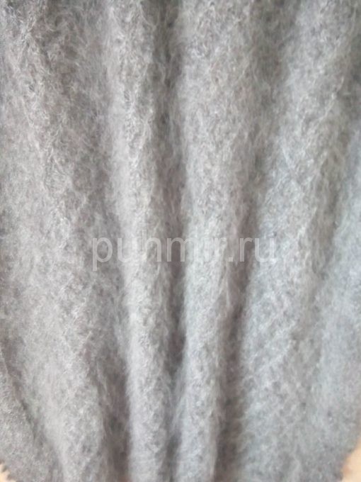 Платок пуховый ажурный светло-серый