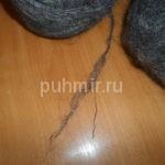 Пряжа из пуха козы черного цвета для вязания ажурных вещей
